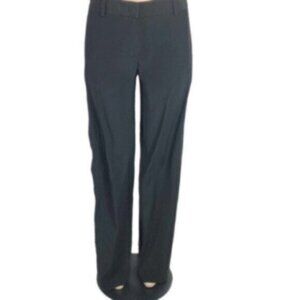 DKNY Wide Leg Trouser Dressy Dress Pants with Side Leg Buttons Black 8
